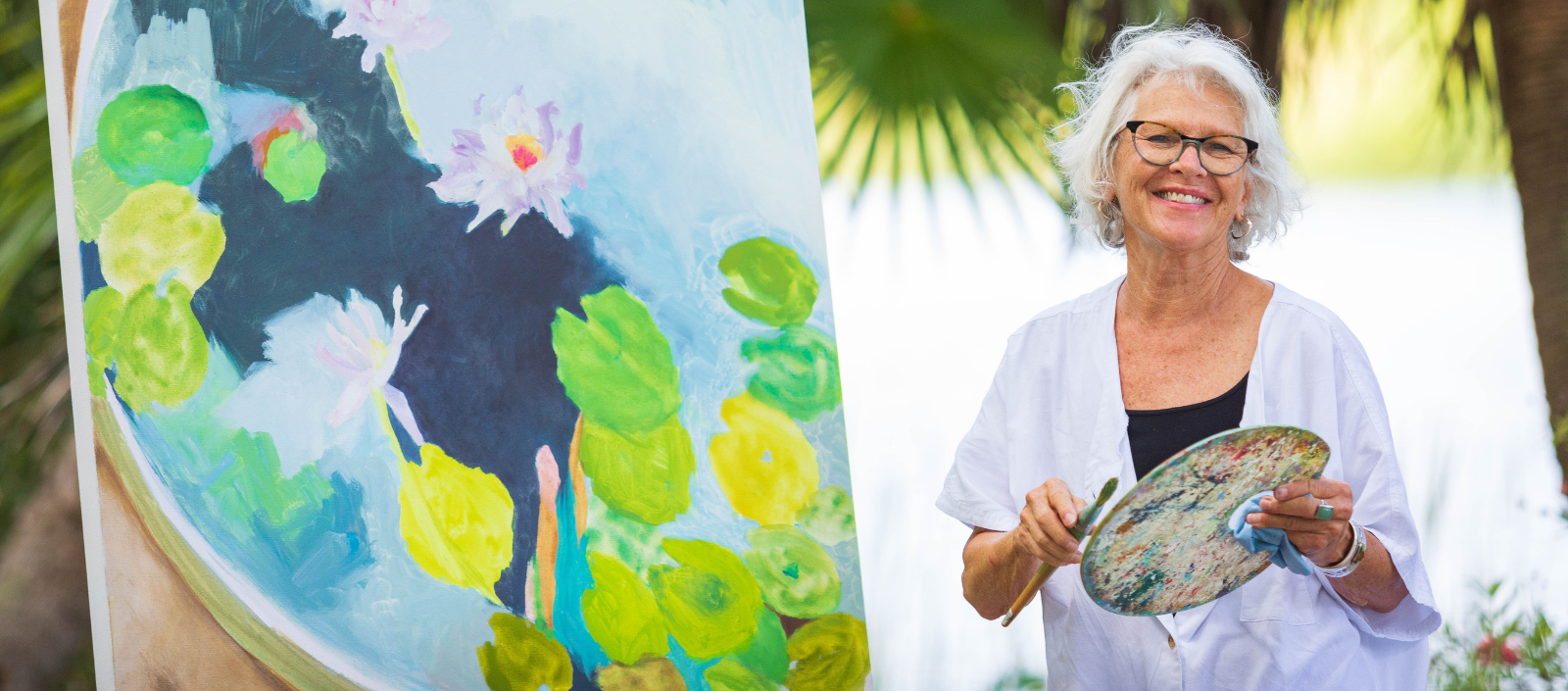 Color, Emotion, and Lots of Paint: Artist Christy Noonan Describes her New Waterlily Series